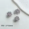 Colgante de Rosa Espinosa con Incrustaciones de Piedra Tridimensional Material de Cuentas Hecho a Mano DIY Accesorios para Pulsera Collar Joyería