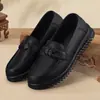 Sapatos de trabalho confortáveis e impermeáveis para mulheres, adequados para primavera e outono, uso em cozinha, couro macio, sola macia, antiderrapante, sapatos únicos para senhoras