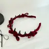 Peine para el Cabello con Lazo de Terciopelo Retro Otoño e Invierno, Diadema, Pinza para el Cabello Antideslizante de Corona Alta, Diadema Texturizada Elegante y de Moda
