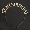 Accesorios para el Cabello de Fiesta de Cumpleaños Estilo Europeo y Americano Diadema de Aleación con Letras para Novia Diadema de Moda Festiva para Mujer con Pedrería
