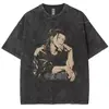 Camiseta Anime Jujutsu Kaisen Gojo Satoru Lavada al Agua Unisex Manga Corta de Murciélago para Hombre