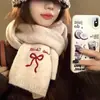 Bufanda de Punto Doble Cara de Gatito Lindo para Mujer, Invierno, Estilo Coreano, Atmósfera, Engrosada, Cálida, Protector de Cuello para Estudiante