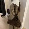 Bolso de Hombro de Lona Grande Personalizado Transfronterizo Retro Estampado de Leopardo para Viajar Bolso Tote Nuevo Otoño e Invierno 2025