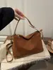 Bolso Retro Esmerilado de Nicho para Axila Bolso Tote de Hombro Nuevo de Invierno para Mujer Bolso Cruzado Versátil de Gamuza