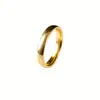 Anel Dourado Pigmentado Clássico Não Desbota para Mulheres, Luxo Leve, Alto Padrão, Nicho, Simples, Anéis de Casal Masculinos