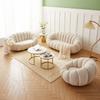 Sofá Perezoso Silla Calabaza Lujo Ligero Tatami Una Persona Vellón de Cordero Estilo Crema Dormitorio Balcón Sofá Silla Casual