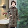 Abrigo de invierno nuevo con forro polar y acolchado de algodón para mujer de mediana edad y mayor, abrigo largo informal con acolchado de algodón, abrigo cálido con solapa para madre, estilo étnico