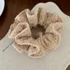Nuevo Estilo Otoño e Invierno Scrunchie de Punto Hueco, Goma de Pelo Versátil Retro, Cuerda para Cola de Caballo, Accesorio de Pelo de Alta Gama para Mujer