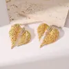 Brincos Retro Asas Exageradas Europeus e Americanos Brincos de Liga Metálica Cravejados com Diamantes Assimétricos Brincos Transfronteiriços Novos Brincos Brincos