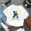 Camiseta de Verão de Manga Curta para Meninos, Tamanhos Pequenos e Médios, Camiseta Básica de Manga 3/4 de Algodão Puro com Gola Redonda para Meninos e Meninas, Blusa de Verão