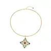 Colar Feminino Versátil Doce Multicamadas Estilo Corte Francês Liga de Cobre Vintage Transfronteiriço Transmissão Ao Vivo Atacado Direto do Fabricante