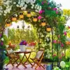Nueva Lámpara Personalizada de Nido de Pájaro con Llama Transfronteriza Luz Decorativa de Atmósfera para Jardín Exterior Lámpara Colgante Solar LED