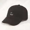 Boné de Baseball Popular Preto Transfronteiriço para Homens e Mulheres com Bordado de Rosto Sorridente, Emoticon de Sorriso, Ponto de Interrogação, Boné Aba Reta com Proteção Solar