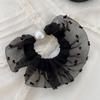 Goma para el pelo de burbujas de encaje de lunares de color sólido retro transparente coreana de verano, accesorio versátil para el pelo para niñas