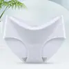 Calcinhas femininas de seda gelada calcinhas sem costura calcinhas de peça única cintura calcinhas femininas sexy atacado