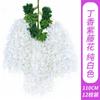 Decoração de Teto com Flor de Glicínia Artificial Glicínia Lilás Flor Falsa Trepadeira de Feijão Densa Fundo de Casamento Tira de Flores