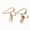 Pendientes pequeños de mariposa con forma de gancho para la oreja, chapados en cobre, de color oro auténtico de 18 quilates, hechos a mano, accesorios de joyería para las orejas.