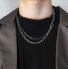 Pulsera de Acero de Titanio con Hebilla de O de Doble Capa Personalizada Simple Estilo Minimalista Europeo y Americano para Hombres y Mujeres Moda Hip-Hop Tendencia de Joyería para Estudiantes