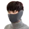 Protección para los oídos de Otoño e Invierno Cálida Transpirable Engrosada Máscara de Invierno Frío y a Prueba de Viento Dos en Uno de Invierno Mascarilla y Orejeras
