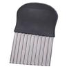 Faca Serrilhada Aço Inoxidável Dente de Lobo Faca para Batata Cortador de Batata Ondulado Utensílios Domésticos de Cozinha para Cortar Vegetais Cortador Listrado Elegante