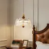 Lámpara Colgante de Lujo Ligero Estilo Francés de una Sola Cabeza, Lámpara de Mesita de Noche Minimalista Moderna, Lámpara Colgante Personalizada para Comedor, Barra de Bar, Entrada, Transfronterizo Zhongshan