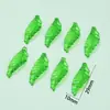 Colgante Pequeño Transparente de Acrílico Hojas Verdes Simuladas Accesorios para Joyería DIY Colgante para Collar Pendientes Colgante Colgante