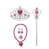 Set de Accesorios Mágico Clásico de Princesas Congeladas Bella Cenicienta y Otras: Varita Guantes Corona Aretes Collar