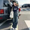 Traje para Niña Estilo Primavera/Otoño 2026 Nuevo Elegante Estilo Coreano para Niños Pantalones Casuales Niñas Niños Mayores Pantalones de Pierna Ancha Estilo Plátano