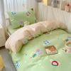 Juego de Tres Piezas para Cama de Dormitorio Estudiantil Algodón Puro Juego de Cama de Cuatro Piezas 2025 Nuevo Funda de Edredón Individual Sábana Ropa de Cama