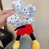 Elástico de Cabelo com Enchimento de Algodão, Scrunchie Florido com Bolinhas Fofo, Novo Estilo 2025 para Mulheres, Elástico para Coque, Acessório de Cabelo Estilo Coreano