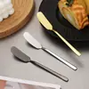 Cuchillo de Mantequilla de Acero Inoxidable 304 de Lujo para Cocina Occidental, Untador de Mantequilla, Cuchillo para Pan con Mermelada y Queso con Mango Largo