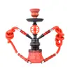 Hookah de Acrílico de Doble Tubo Pequeño Botella de Vidrio Accesorios para Hookah Set Terminado Hookah