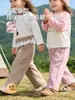 Calças compridas femininas para usar por cima calças de bumbum calças infantis atacado calças de moletom para menina estilo novo calças PP de bebê desenho animado quentes