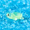 Adornos de paisaje en miniatura, figuras de tortuga que brillan en la oscuridad, accesorios decorativos, decoraciones para terrarios de musgo, manualidades de resina para acuarios, pequeños adornos de escritorio