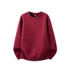 Moletom gola careca de peso pesado estilo retrô americano para homens, nova blusa casual solta para primavera e outono, camisa básica de manga longa, marca da moda