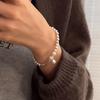 Pulsera de perlas con cuentas de nicho de lujo ligero estilo coreano para mujer, moda de estilo frío, personalidad, simple, que combina con todo, pulsera de alta gama, moda