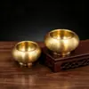 Cazuela del Tesoro Nueve Fuegos Púrpuras de Latón Decoración de Entrada de Sala de Estar Adorno Cazuela para Reunir Fortuna Decoración de Escritorio de Oficina en Casa