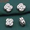 Acessórios de prata esterlina 99 prata pura contas cilíndricas nuvem traseira contas espaçadoras Ruyi acessórios retro desgastado 3D prata dura DIY materiais feitos à mão