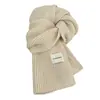 Bufanda larga estilo japonés para mujer, cálida en invierno, calentador de cuello de lana tejido de color liso, adecuado para estudiantes, versión coreana para hombres y parejas, versátil