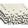 Manteles individuales de lino transfronterizos con renos navideños, tapetes de mesa, posavasos, tapetes para tazas de café, decoraciones navideñas, tapetes resistentes a las manchas y con aislamiento térmico