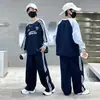 Sudadera Nueva de Cuello Redondo Estampada para Niños 2026, Top Holgado de Otoño, Conjunto Deportivo para Niños, Conjunto Casual de Dos Piezas