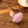 Buquê Colorido de Rosas Preservadas para o Dia das Mães com Folha de Ouro, Presente Romântico de Dia dos Namorados para Esposa, Namorada ou Aniversário da Melhor Amiga