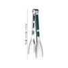Pinza de silicona para alimentos con mango verde de acero inoxidable 304, pinza para postres, pinza para pan, pinza para barbacoa, pinza para alimentos, pinza de tres alambres
