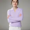 Suéter de Punto para Mujer 2026 Otoño/Invierno Cuello Polo Cachemir Suéter Pulóver de Punto Canalé Cuello en V Suéter de Punto Base