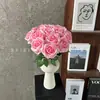 Flores Artificiais, Buquê de 18 Cabeças de Rosas de Pérola, Decoração de Casamento e Hotel, Arranjo de Flores Artificiais, Arranjo de Flores para Corredor, Decoração de Arco, Flores Artificiais