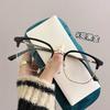 Qianai Moda de Negocios Ciencia e Ingeniería Marco para Gafas de Hombre Miopía Marco para Gafas Estilo K Cuadrado de Gama Alta Gafas Anti-Luz Azul para Mujer