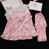 Pijama de Algodón Nube para Niñas, Manga Larga para Primavera y Otoño, Nuevo Estilo 2025, Popular Ropa de Casa de Otoño para Niñas Mayores
