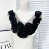 Europa y Estados Unidos ventas calientes transfronterizas hecho a mano tridimensional plisado flor tela flor vestido vestido de baile accesorios de decoración