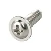 Tornillo Autorroscante de Acero al Carbono Cabeza de Pan Phillips con Arandela Extremo Plano para PCB Endurecido Niquelado Cabeza de Pan con Collar Autorroscante m2