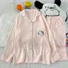 Pijama KT Cat Directo de Fábrica para Mujer Primavera Otoño Algodón Nube Manga Larga 2026 Nuevo Súper Caliente Lindo Conjunto de Ropa para el Hogar